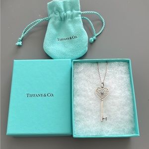 Tiffany and Co Key pendant and chain